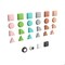 Flash Furniture Bright Beginnings Commercial Grade Pastel 256 Piece Shape Set for Modular STEAM Wall Systems MK-ME14702-GG - alternate 1